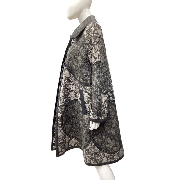 NWOT Koos Women’s Coat Size XL/ 1X Reversible Black And White Pockets Buttons - Picture 4 of 7